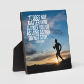 NICHT AUFHÖREN. Marathon Workout Motivierend Fotoplatte (Vorderseite)