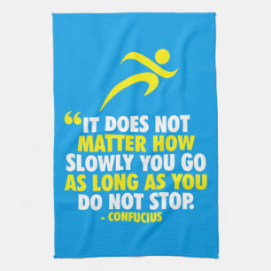 NICHT AUFHÖREN. Marathon Workout Motivierend Geschirrtuch