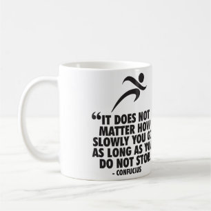 NICHT AUFHÖREN. Marathon Workout Motivierend Kaffeetasse