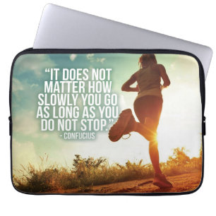 NICHT AUFHÖREN. Marathon Workout Motivierend Laptopschutzhülle