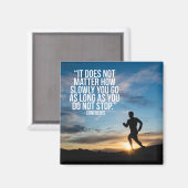 NICHT AUFHÖREN. Marathon Workout Motivierend Magnet (Vorderseite/Rückseite)
