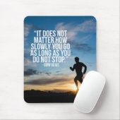 NICHT AUFHÖREN. Marathon Workout Motivierend Mousepad (Mit Mouse)