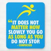 NICHT AUFHÖREN. Marathon Workout Motivierend Mousepad (Vorne)