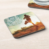 NICHT AUFHÖREN. Marathon Workout Motivierend Untersetzer (Linke Seite)