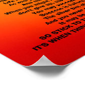 Nicht aufhören poster (Ecke)