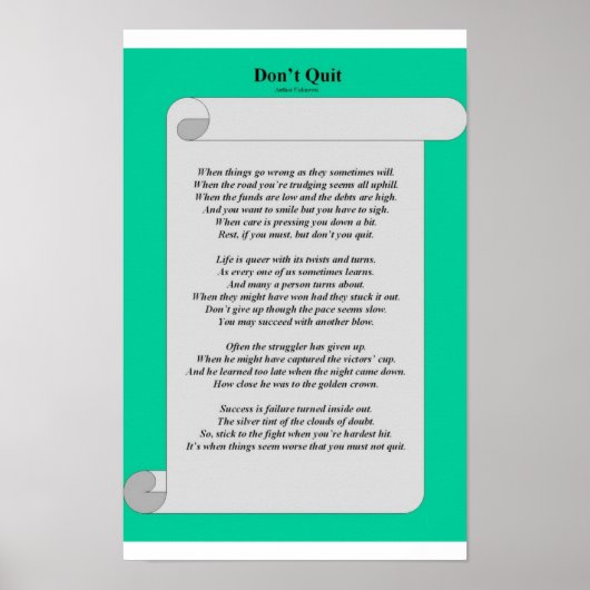 Nicht aufhören poster (Vorne)