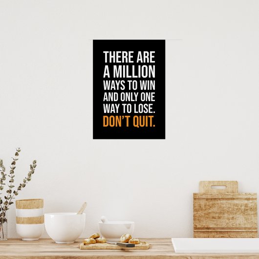 Nicht aufhören poster (Küche)