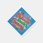 Nicht aufhören zu glauben" (Der Weihnachtsmann kom Serviette (Ecke)