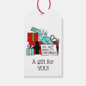 Nicht aufmachen bis Weihnachten Weihnachten Weihna Geschenkanhänger (Vorderseite)