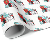 Nicht aufmachen bis Weihnachten Weihnachten Weihna Geschenkpapier (Rolleneckpunkt)