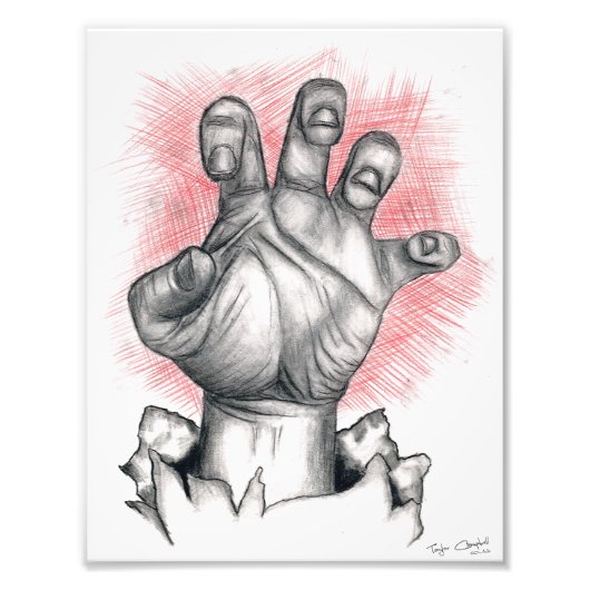 "Nicht aufmachen, tot im Inneren" Fotodruck (Vorne)