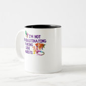 Nicht aufschieben von Side Quests Funny RPG Gamer Zweifarbige Tasse (Vorderseite Links)