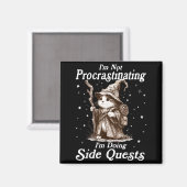 Nicht aufschiebend Nebenquests lustige Katze Magnet (Vorderseite/Rückseite)