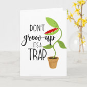 Nicht aufwachsen, es ist eine lustige Venus-Fliege Karte (Gelbe Blume)