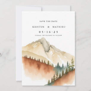 Nicht aus Foto druckbarer Berg Save The Date