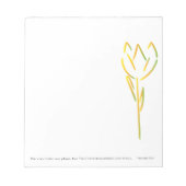 Nicht ausgewiesene Blume Notepad Notizblock (Vorderseite)