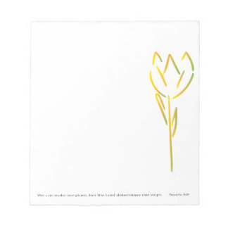Nicht ausgewiesene Blume Notepad Notizblock