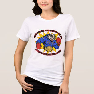 Nicht autorisiertes Punch Crush Em All Dachs-T-Shi Tri-Blend Shirt