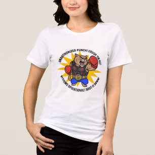 Nicht autorisiertes Punch Crush Em All Katzen-T-Sh Tri-Blend Shirt