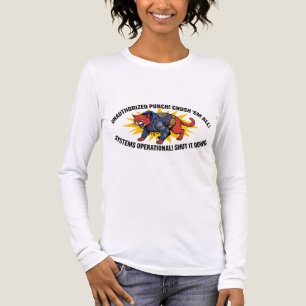Nicht autorisiertes Punch Crush Em All Katzen-T-Sh Tri-Blend Shirt