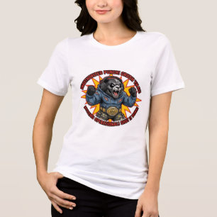 Nicht autorisiertes Punch Crush Em All Panda T-Shi Tri-Blend Shirt