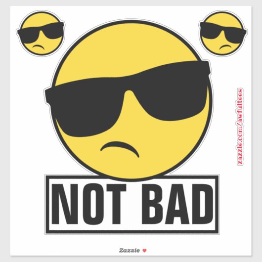 Nicht Bad Emoji Aufkleber (Blatt)