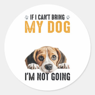 Nicht Beagle Runder Aufkleber