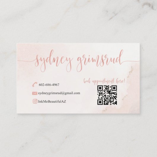 Nicht bearbeitbare Zazzle-Vorlage | Benutzerdefini Visitenkarte (Rückseite)