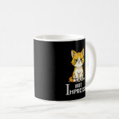Nicht beeindruckt Grumpy Cat Lustiger Sarkastische Kaffeetasse (VorderseiteRechts)