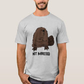 Nicht beeindruckter Biber, anpassbar T-Shirt (Vorderseite)