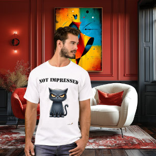 Nicht beeindrucktes lustiges mürrisches Katze T-Sh T-Shirt