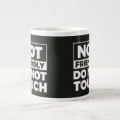 Nicht berühren Jumbo-Tasse (Vorderseite)