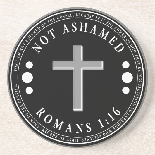 Nicht beschämt durch das Evangelium Christlich Ver Getränkeuntersetzer (Vorne)