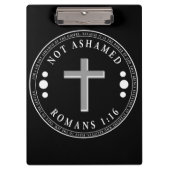 Nicht beschämt durch das Evangelium Christlich Ver Klemmbrett (Vorderseite)