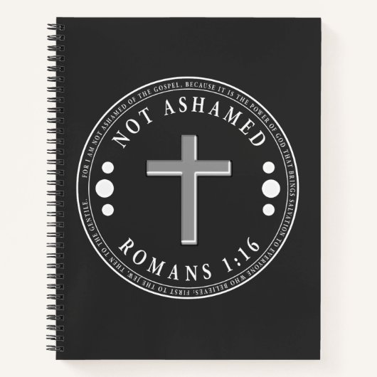 Nicht beschämt durch den Gospel Christlich Verse T Notizblock (Vorderseite)