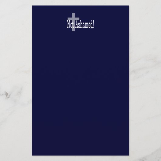 Nicht beschämt! Römer-1:16 (mit Kreuz) Briefpapier (Vorderseite)
