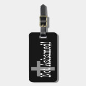 Nicht beschämt! Römer-1:16 (mit Kreuz) Gepäckanhänger (Vorderseite vertikal)