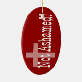 Nicht beschämt! Römer-1:16 (mit Kreuz) Keramikornament (Rechts)