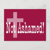 Nicht beschämt! Römer-1:16 (mit Kreuz) Postkarte (Vorderseite)