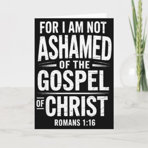 Nicht beschämtes Evangelium Bibelvers Gott Jesus C Karte