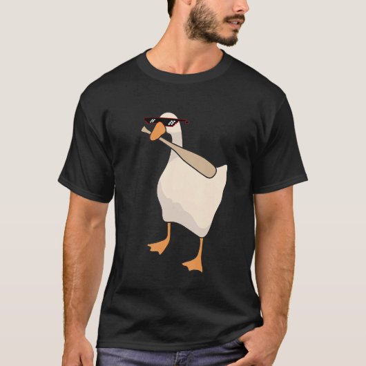 Nicht betiteltes Funny Goose Game Meme mit ihm zu T-Shirt (Vorderseite)