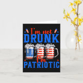 Nicht Betrunken im Patriotic Funny American 4. Jul Karte (Gelbe Blume)