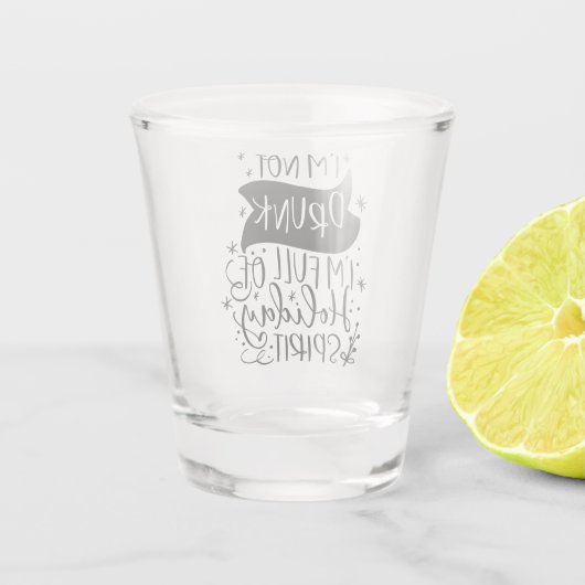 Nicht Betrunken nur voller Urlaubsstimmung | XMAS Schnapsglas (Rückseite)