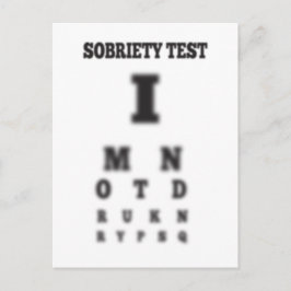 Nicht betrunkener Sobrile Blake Seekartentest Postkarte