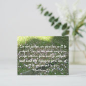 Nicht beurteilen - Christliche Postkarte (Stehend Vorderseite)