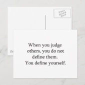 Nicht beurteilen postkarte (Vorne/Hinten)