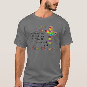 Nicht beurteilen, Puzzle-Stücke Christlich Autismu T-Shirt