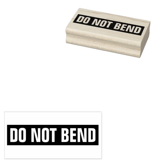 Nicht biegen gummistempel (Stempel)