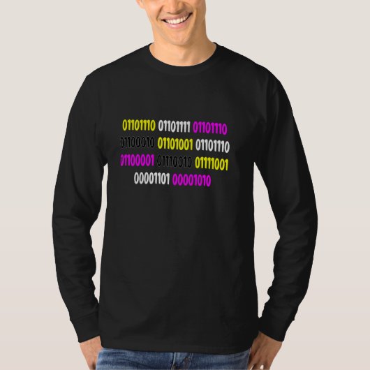 nicht binär in Binärfarben T-Shirt (Vorderseite)
