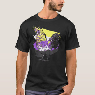 Nicht binär Nicht binäres Huhn Lgbt Agender Unters T-Shirt